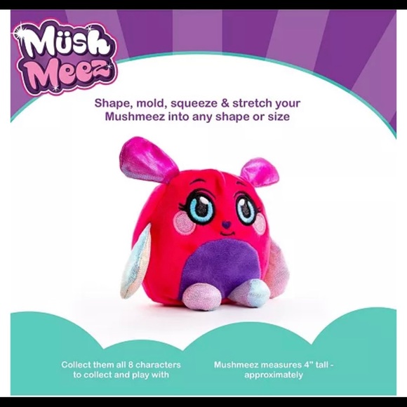 MUSHMEEZ Dog Plush Toy Squishy Stretchy Moldable Squeezamals New - Picture 5 of 7